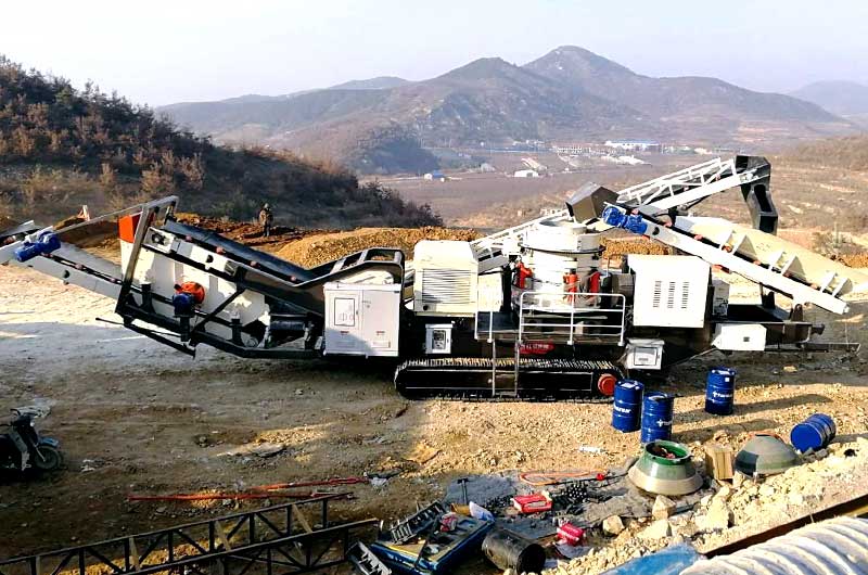 Wotetrack履带圆锥破碎站现场图